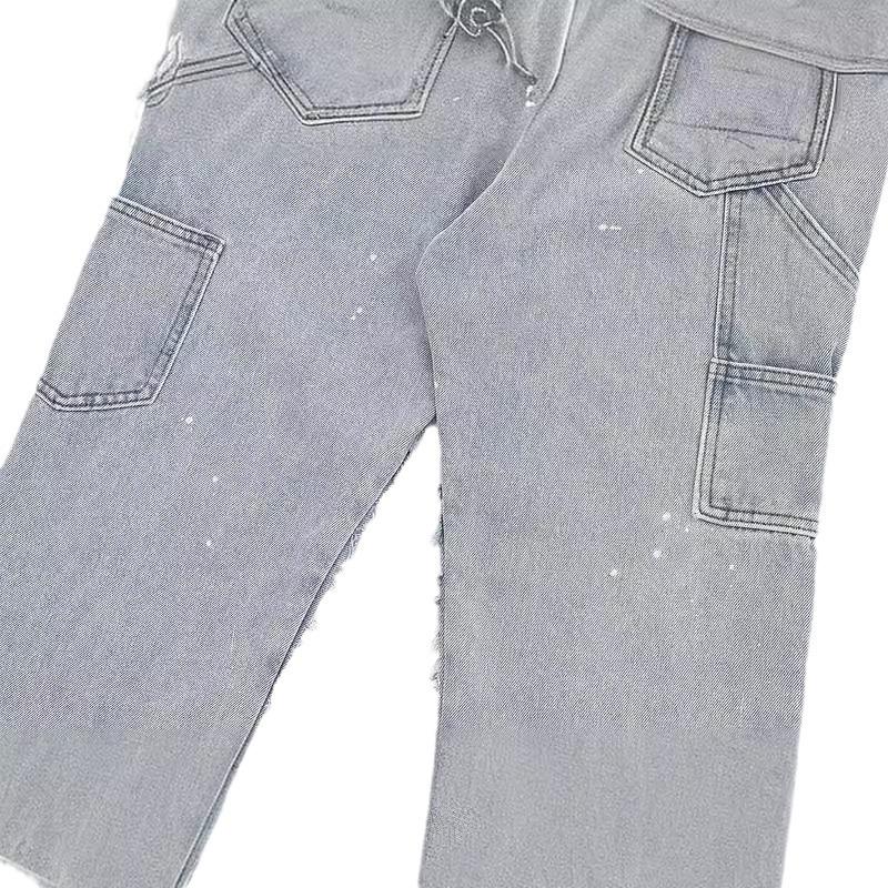 American High Street Patchwork Destroyed Gradient Jeans