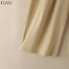 ZANZEA Women Classic Casual Solid Color Loose Wide Leg Pants
