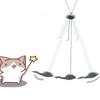 Triangle Hook Simulation Mouse Elastic Rope Adjustable Cat Interactive Retractable Squeaky Scratch Rope Mouse Training