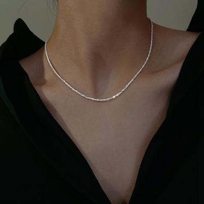 S925 Sterlingsilber Gypsophila Funkelnde Halskette Damen Neu Trendige High-End Schlüsselbeinkette Halskette