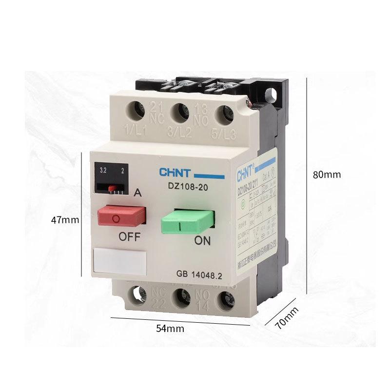 Chint DZ108-20 Motor Protector Circuit Breaker (20A/16A/12.5A/10A/8A/6.3A)