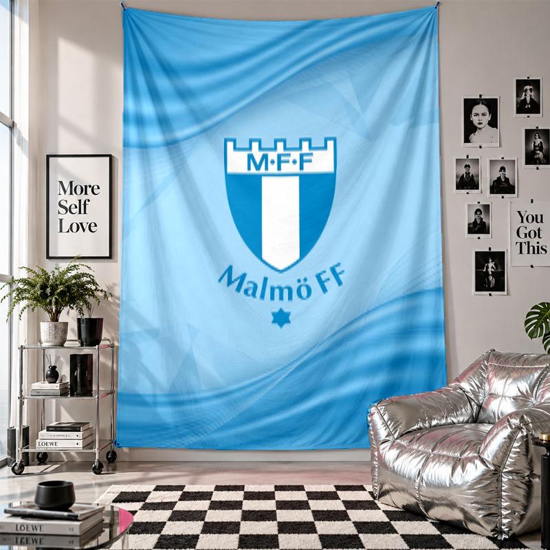 Malmö FF Gobelin Dekoracja Domu Tkanina Wisząca na Ścianę do Sypialni Salonu Tło