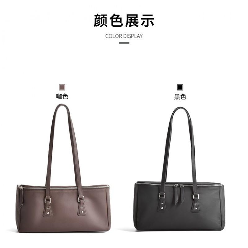 Korean Minimalist Trend Lazy Style High-end Feel Hand-held Bill Of Lading Shoulder Bag Light Luxury Texture Top Layer Cowhide Women's Armpit