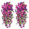 1pcs Artificial Morning Glory Wall Hanging Fake Flowers for Home Garden Decoration Hanging Flowers Wedding Party Decoration