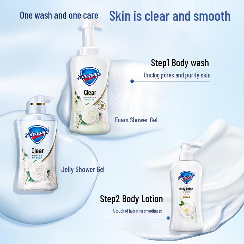 Safeguard Camellia Scent Purifying Foam Body Wash