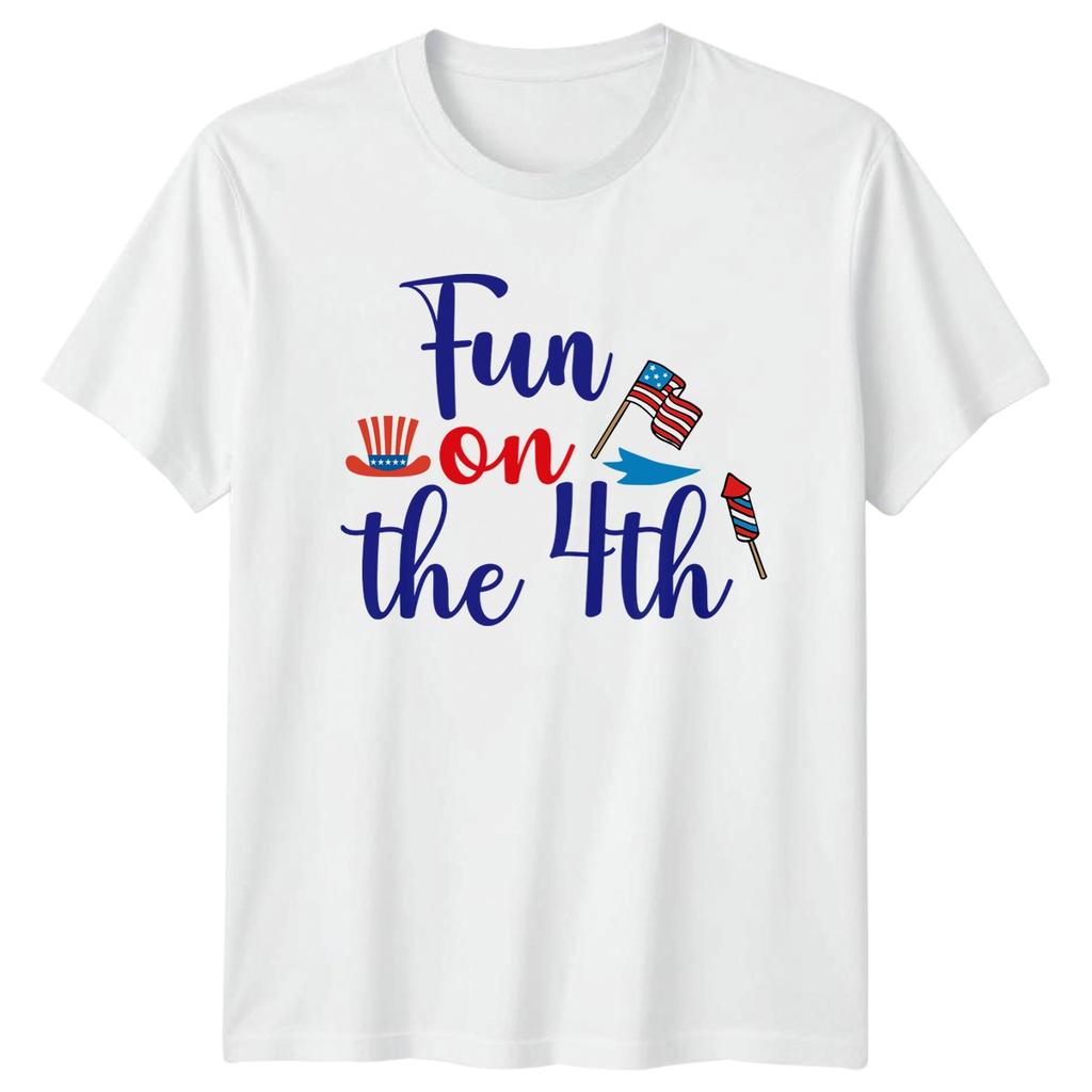 Fun On The 4th Fourth Of July Holidays Graphic Tee Unisexs Unisexs Unisex TShirt