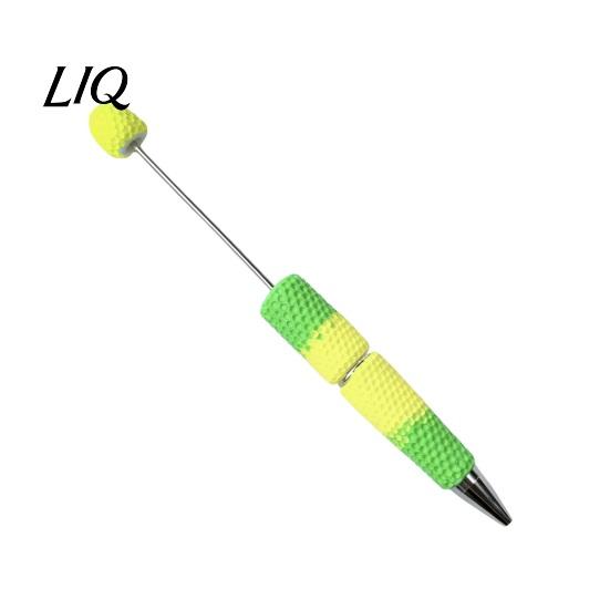Novelty Rainbow Pens DIY Beadable Pen, Colorful Fancy Beaded Crafting Ballpoint Smooth Flow Gift for Students, Party Favors, Creative Office Supplies