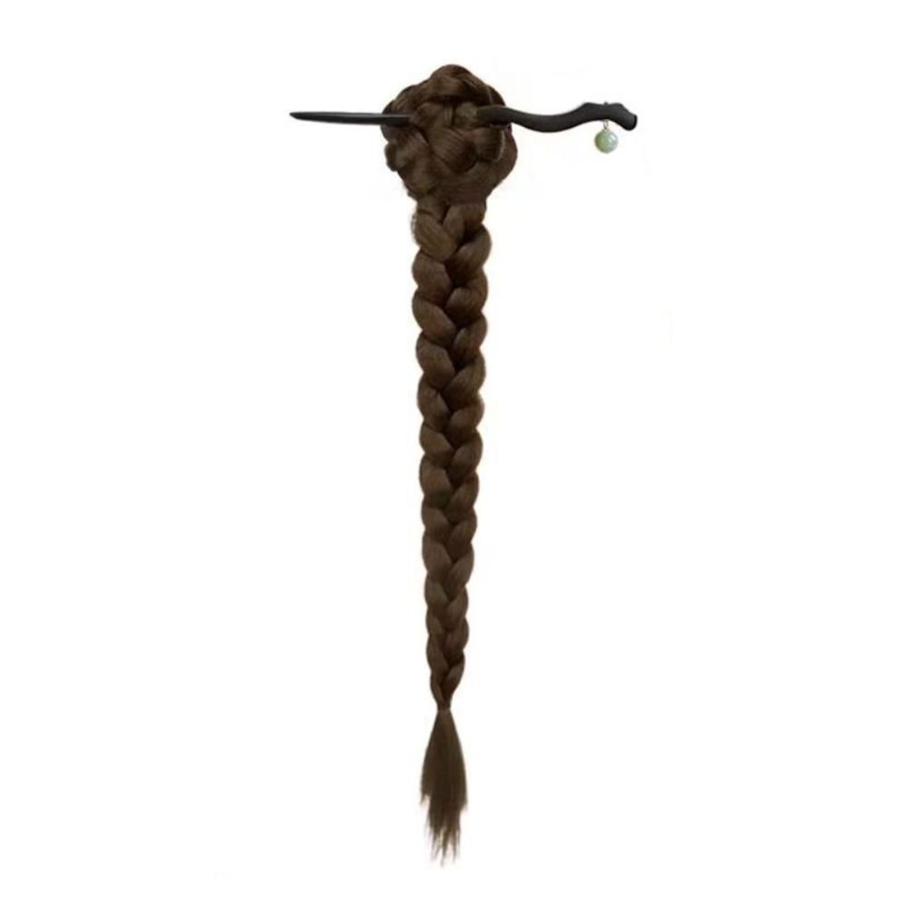 Hair Stick Claw Clip Ponytail Wig Hanfu Hairpin Twist Braid Wig New Chinese Style Wig  for Women