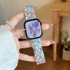 Marble Shell Pattern Resin Watch Band Butterfly Buckle Strap Compatible with Apple Watch Series 1–11 / SE / Ultra Fits 38–49mm