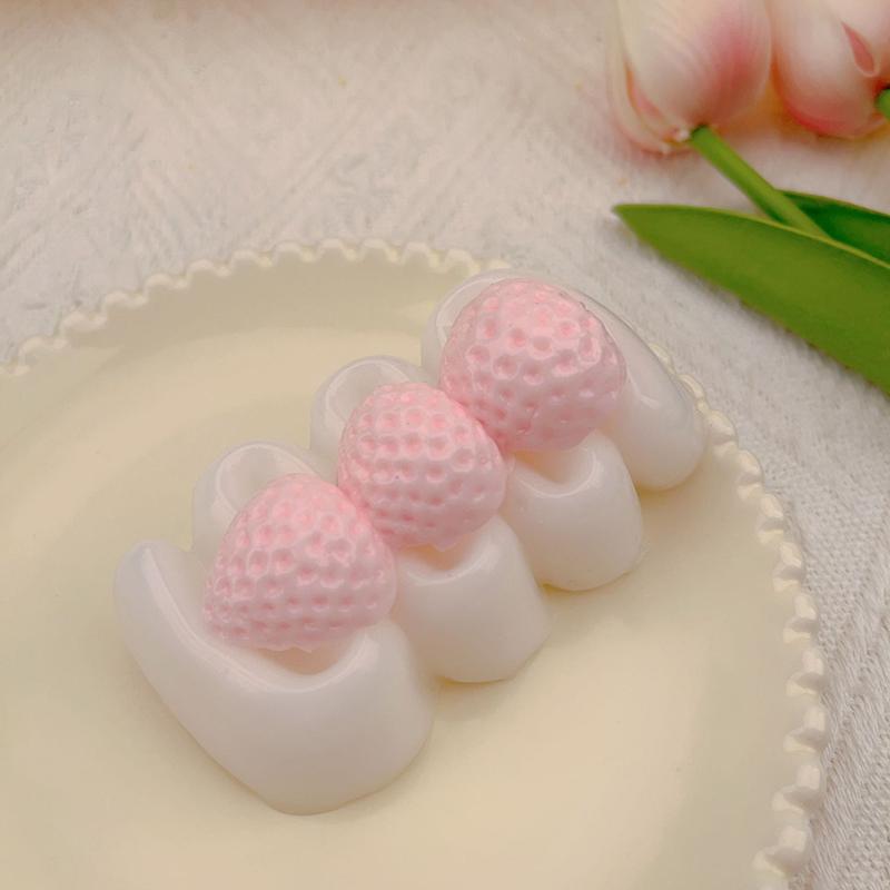 Red Apple Strawberry Egg Tart Strawberry Cream Bar Squishy Stress Relief Toy Sensory Toy For Kids Adults Anxiety Relaxation