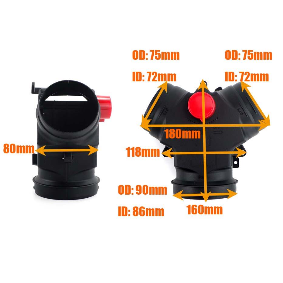 60mm 75mm Válvula Flap Ajustável Aquecedor de Ar a Diesel Duto de Ventilação Divisor de Saída Tubo de Escape Conector Junção Para Carro