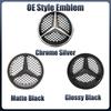 C200 E200  For Mercedes Benz For Mercedes Benz Chrome Silver And Gloss Black OE Style Front Grill Star Emblem Chrome Logo Badge