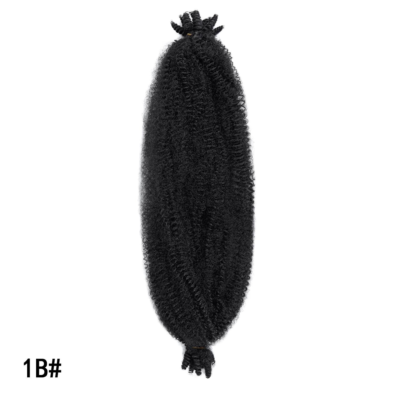 

Пружинистые Афро Твисты Черные Синтетические Вязаные Волосы Marley Twist Кудрявые Плетения Наращивание Волос DIY Парики Для Женщин
