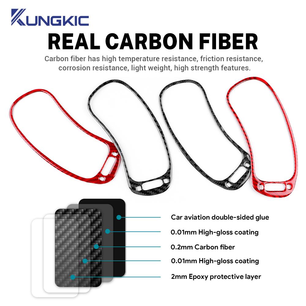 Real Soft Carbon Fiber Sticker For Fiat Panda 2013-2019 2020 2025 2025 2025 2025 2025 LHD RHD Car Air Outlet Instrument Panel