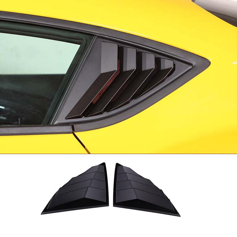 

2PCS Car Rear Window Triangle Exterior ABS Shutter Deflector Decoration Modified Accessrories For Toyota GR Supra A90 2019-22 матовий чорний колір