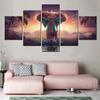 5 Pieces Wall Arts Canvas Painting Animal Poster Elephant Dream Mysterious Surreal Fantasy Home Decor Picture Print Living Room