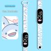 Girls' LED Cartoon Ink Waterproof Sports Watch with Luminous Bracelet Design