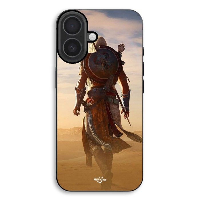 Coque de téléphone - MANIACASE - iPhone 17 - Silicone TPU - Noir - Assassin's Creed Soldat