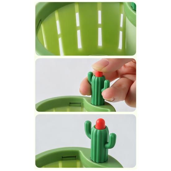 Drain Basket Cactus Sink Strainer Removable Quick Draining Anti-Clog Filter Basket Durable Easy-Clean Kitchen Accessory