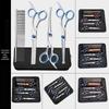 All-Steel Pet Grooming Scissors Set: Flat-Tooth & Curved Trimmers for Dog Hair Care.