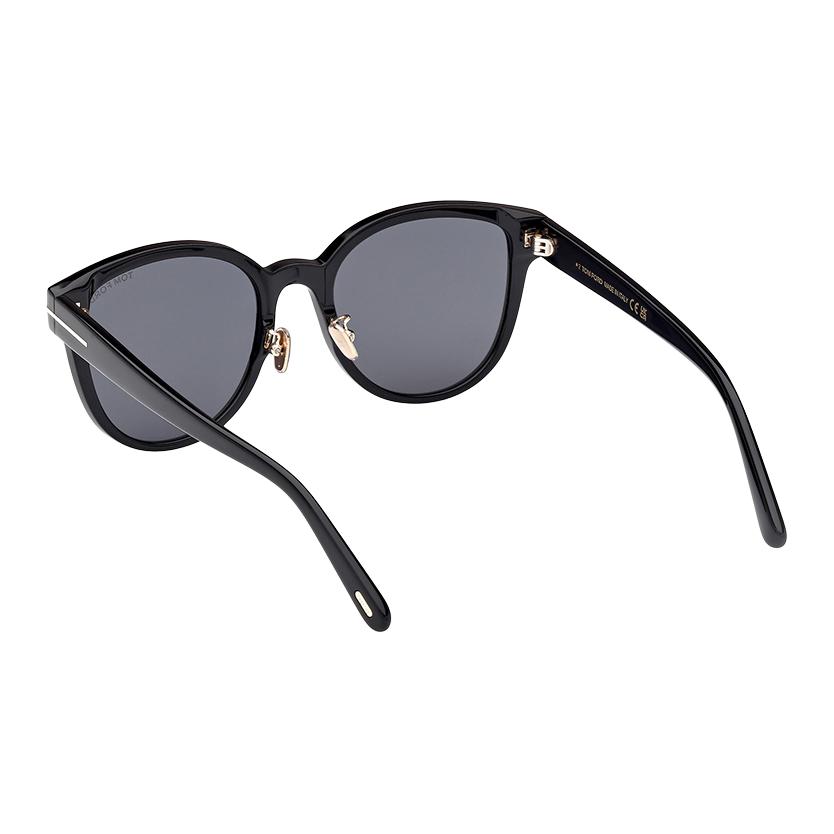 TF Mirror Leg Logo Cat Eye Sunglasses Unisex sunglasses Black FT1137K-5501A