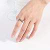 Women Silvery New Stainless Steel Double Layer Rotatable Bead Ring Fashion Adjustable Anxiety Relieving Ring