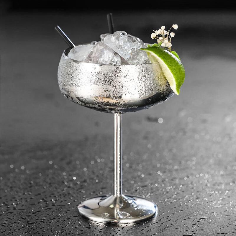 Stainless Steel Coupe Cocktail Glass