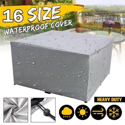 16 Size Waterproof Garden Patio Furniture Cover Covers Rattan Table Cube Seat Outdoor