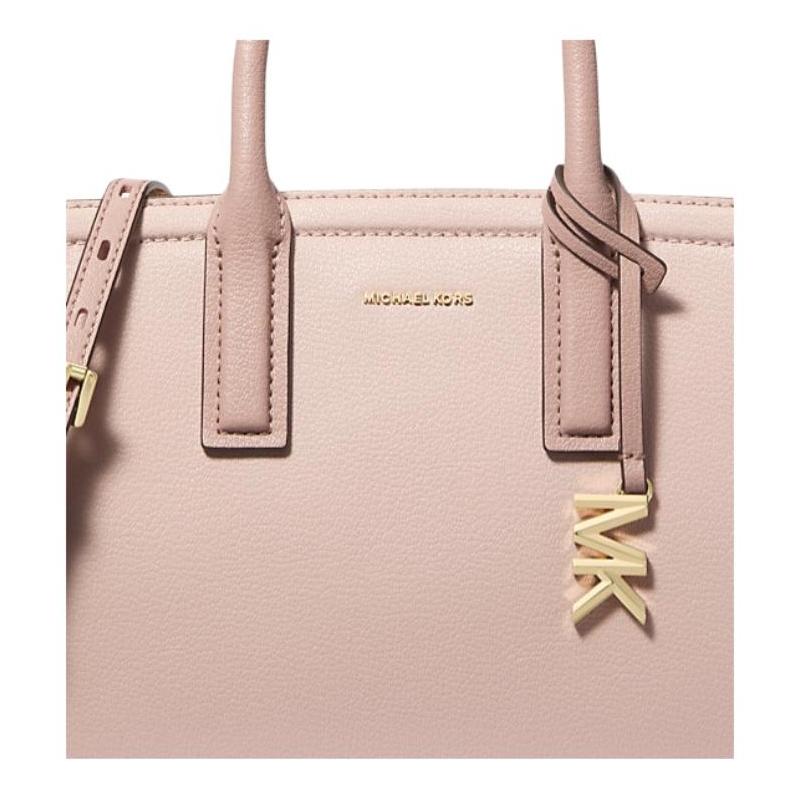 MICHAEL KORS Laila brand logo pebbled leather handbag small women's pink