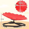 Flower-Shaped Sensory Spinning Chair with Non-Slip Base for Balance/Coordination, Red