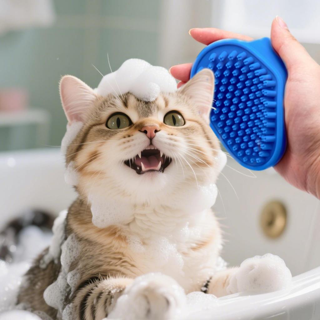 Pet bath brush Dog massage brush Pet massage gloves Pet bath gloves dog washing brush Dog Shower Brush Grooming Scrubber