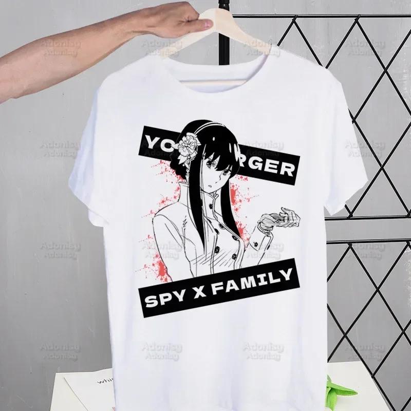 Anya Forger Printed T Shirt Men Yor Forger Tops Tees Harajuku Spy X FAMILY Tshirt Streetwear Hip Hop Male T-shirts