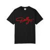 Dolly Script Signature T-shirt | Red Handwritten Name Tee