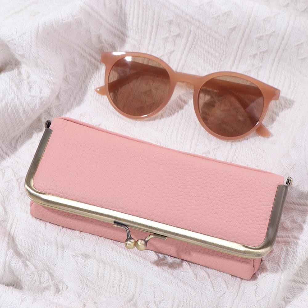 Genuine Leather Glasses Boxes Holder Automatic Closing Eyebrow Pencil Case  Eyeglasses