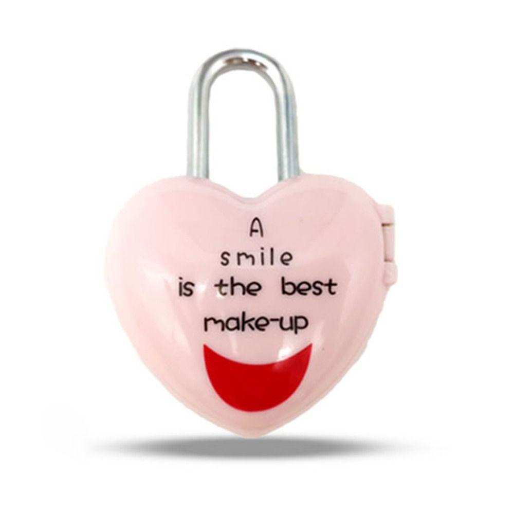 Luggage Travel Security Tool Number Password Combination Lock Digits Code Padlock Heart Shaped Lock