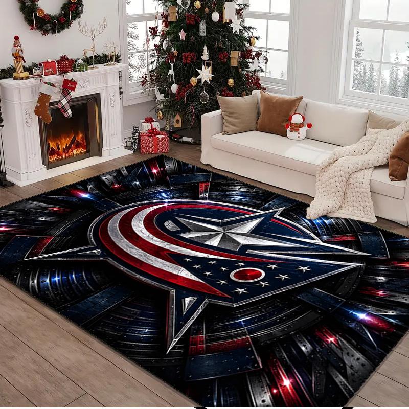 Blue Jackets Rug Area rug for Livingroom, Bedroom, Palyroom, Chair Rug, Office Rug, Floor mat, Large Size Fan Christmas Birthday gift