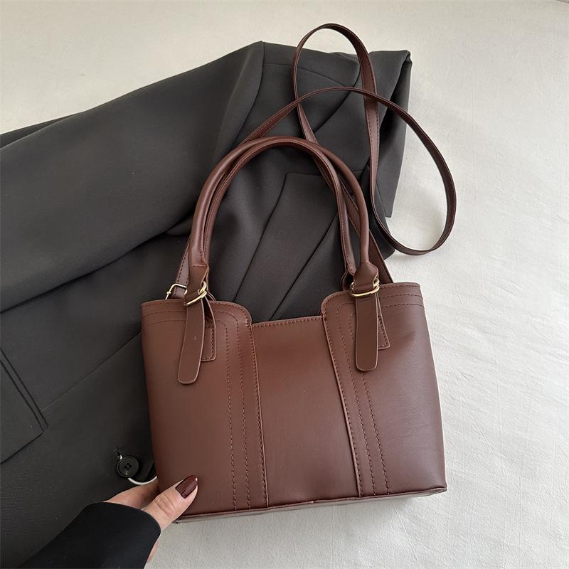 pring new textured fashion shoulder bag large capacity simple casual handbag