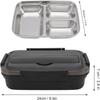 Lunch Box with Compartment Stainless Steel Liner Matching Spoon Chopsticks Thermally Insulated Portable Outdoor Bento Container