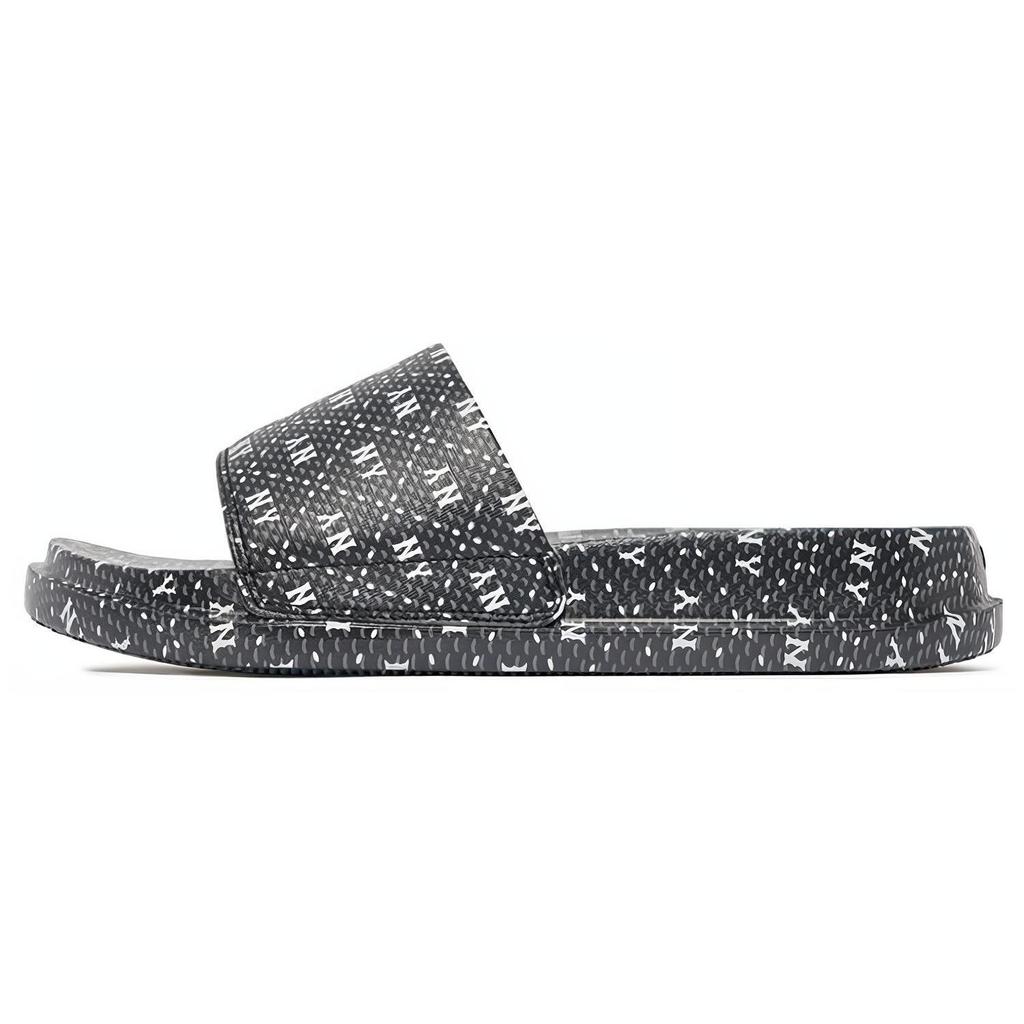 MLB Slipper EVA New York Yankees Beach Trendy Breathable Silent Non-Slip Wear-Resistant Slide Sandals Unisex sandals Black White 3ALPCDM33-50BKS