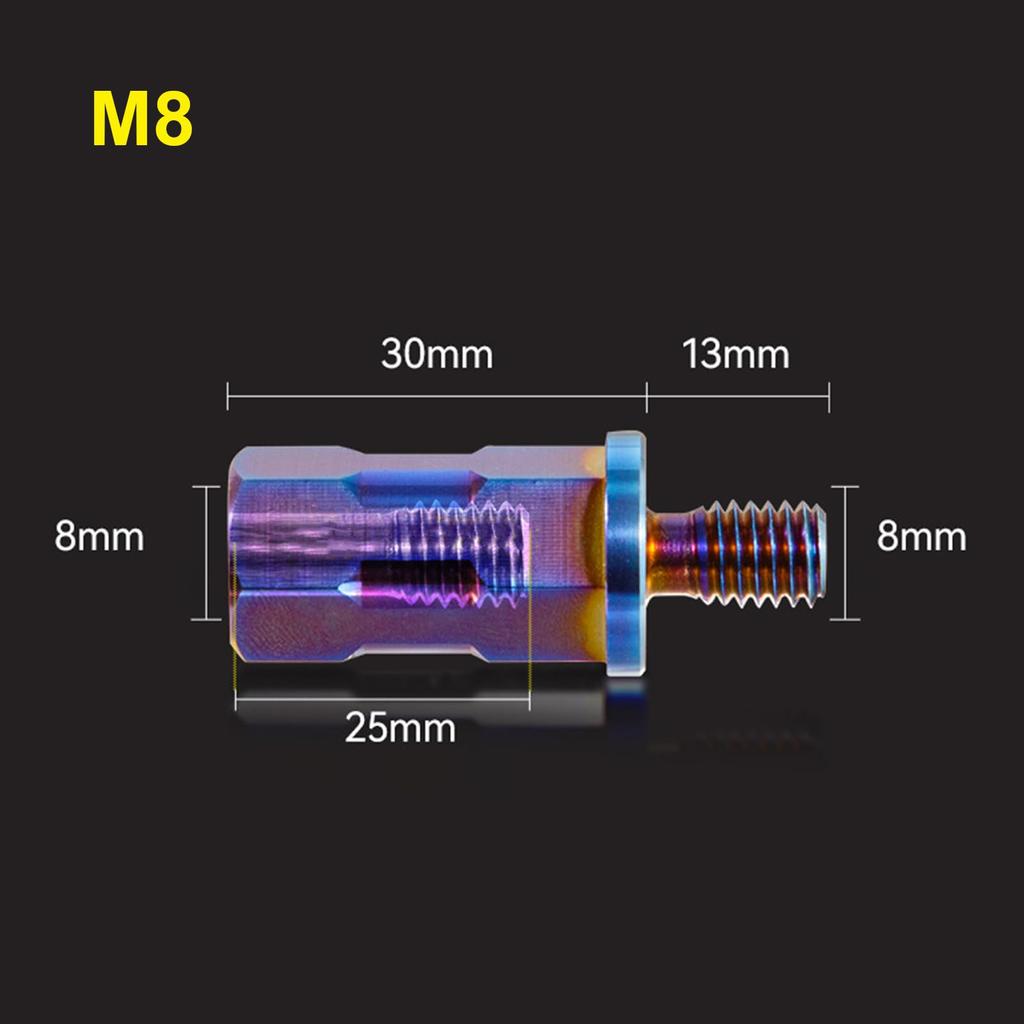 Motorcycle Mirror, Long Extender, Adapter, Rearview Mirror Extension Screw, M8/M10 Rearview Mirror Height Adjustment