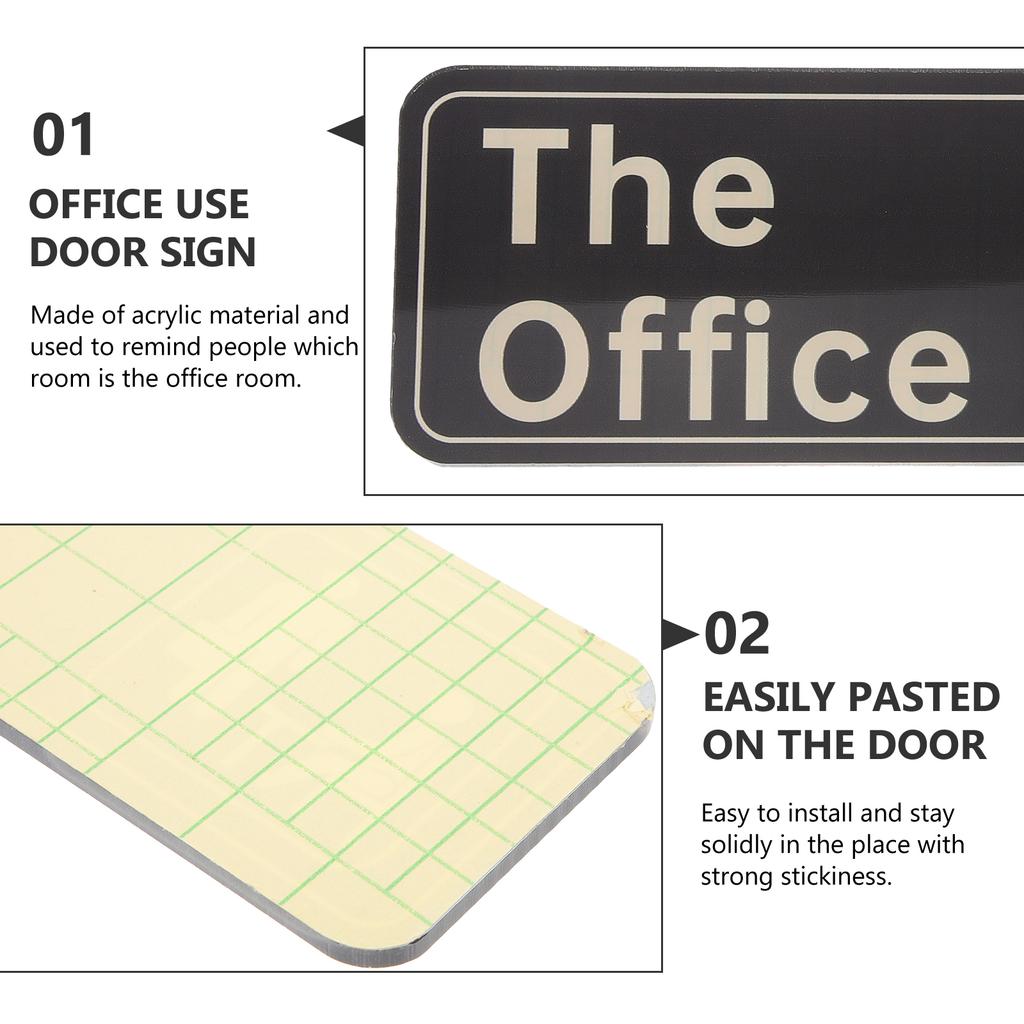 Acrylic Door Sign Office Signs Punch-Free For Decorate Home Meeting Room Simple Self-Adhesive Office Door Sign