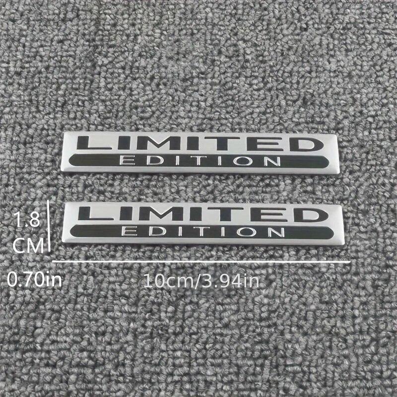 2PCS Metal Limited Edition 3D Car Body Badge Sticker Trunk Fender Emblem Decal Accessorie For Car Motorcycle Bike