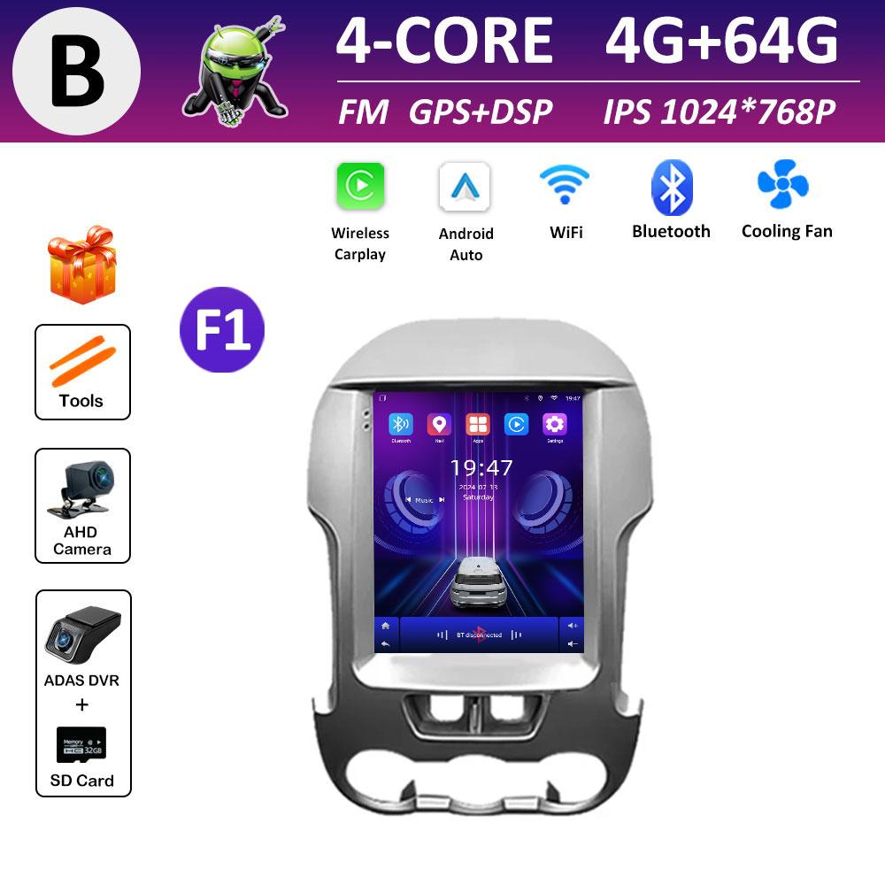 9.7 Inch Touch Screen Car Video for Ford Ranger 2012 2013 2014 - 2015 Radio Player Cooling Fan Wireless Carplay Head Unit WIFI