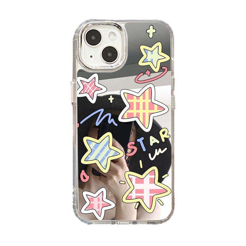 Japanese and Korean Girls Heart Stars for iPhone17promax Mobile Phone Case 16 Niche 14/13 Apple 15 All-inclusive