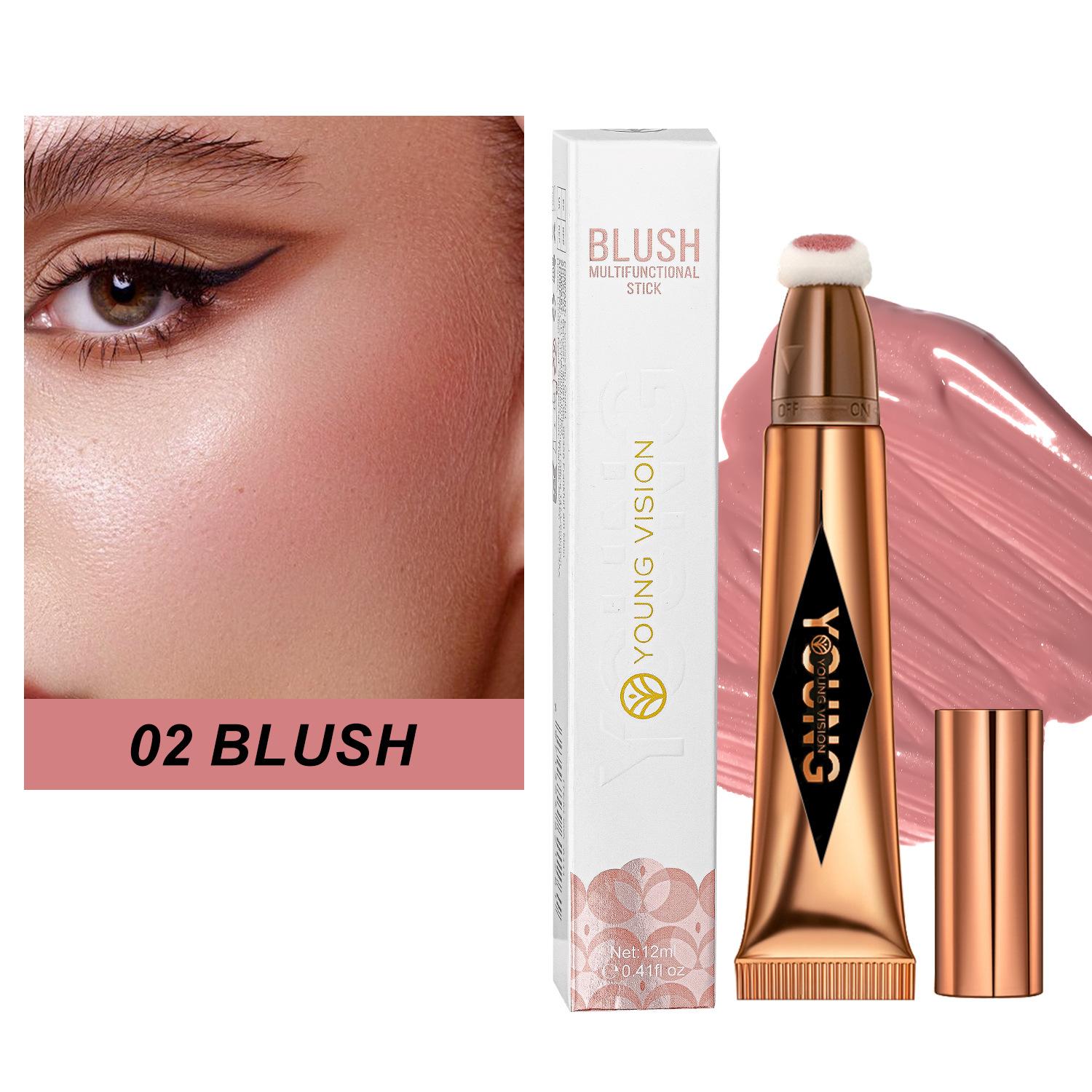 

YOUNG VISION Air Cushion Blush Highlighter Stick Multi-Color Optional Водостійкі та стійкі до поту рідкі рум’яна 02#