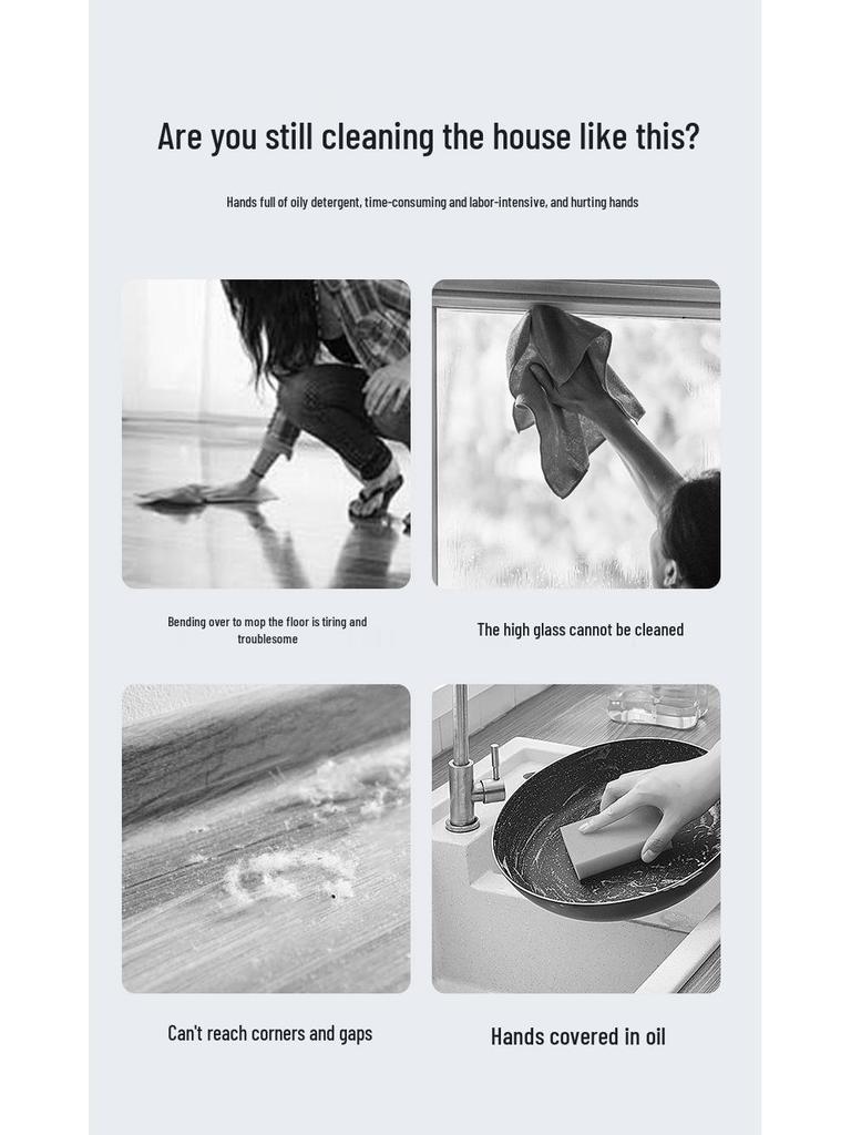 Multi-Speed Electric Cleaning Brush for Kitchen & Bathroom – Versatile Handheld Scrubber with Dual-Length Use