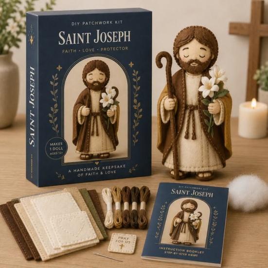 Faith Blessings DIY Patchwork Kit for Adults Beginners Religious Quilt Art Project Christian