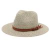 Spring And Summer Foreign Trade Straw Woven Panama Beach Top Hat Yellow Velvet Belt Accessories Casual Jazz Hat Gentleman Lady Hat
