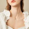 Love Pearl Love Necklace Women's Micro Inlaid Simple Love Shaped Clavicle Neck Chain