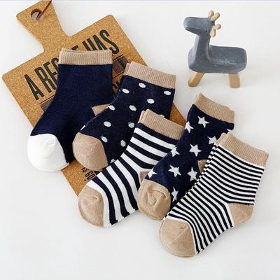 5 Paar Babysocken Neugeborenes Baby Jungensocken 0-1-3-7Y Kinder reine Baumwolle Tierdesign Kindersocken Fadeless Soft Kinder Mädchensocken
